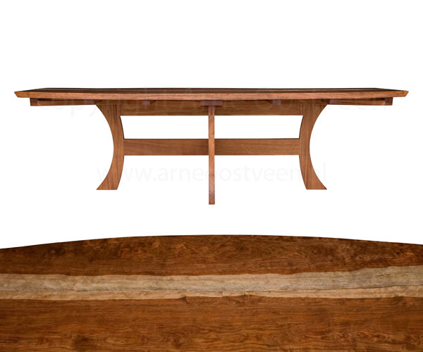 Arne Oostveen meubelontwerper meubelmakerij bestuurstafels tektonische platen massief bubinga hout